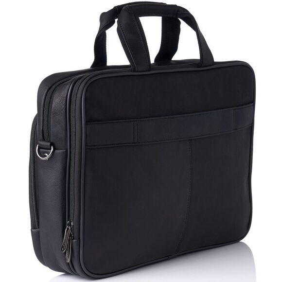 Alpine Swiss Messenger Bag Leather 15.6 Laptop Briefcase Portfolio Business Case - Picture 7 of 10